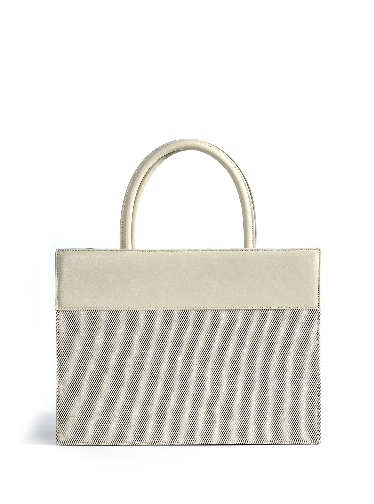 Victoria Tote White Canvas Combo Bag