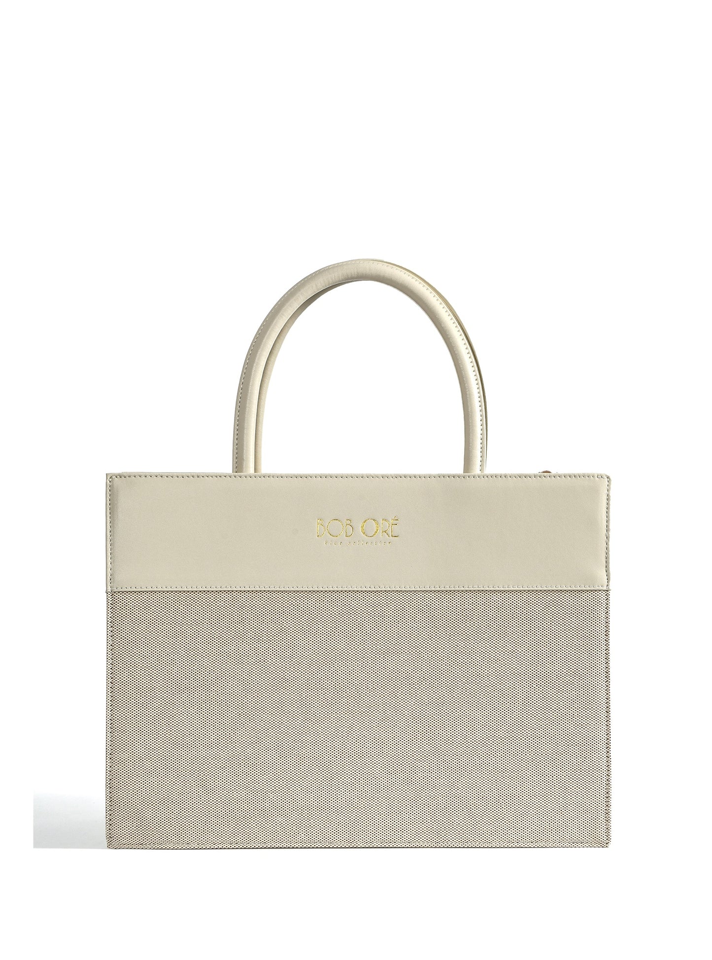 Victoria Tote White Canvas Combo Bag