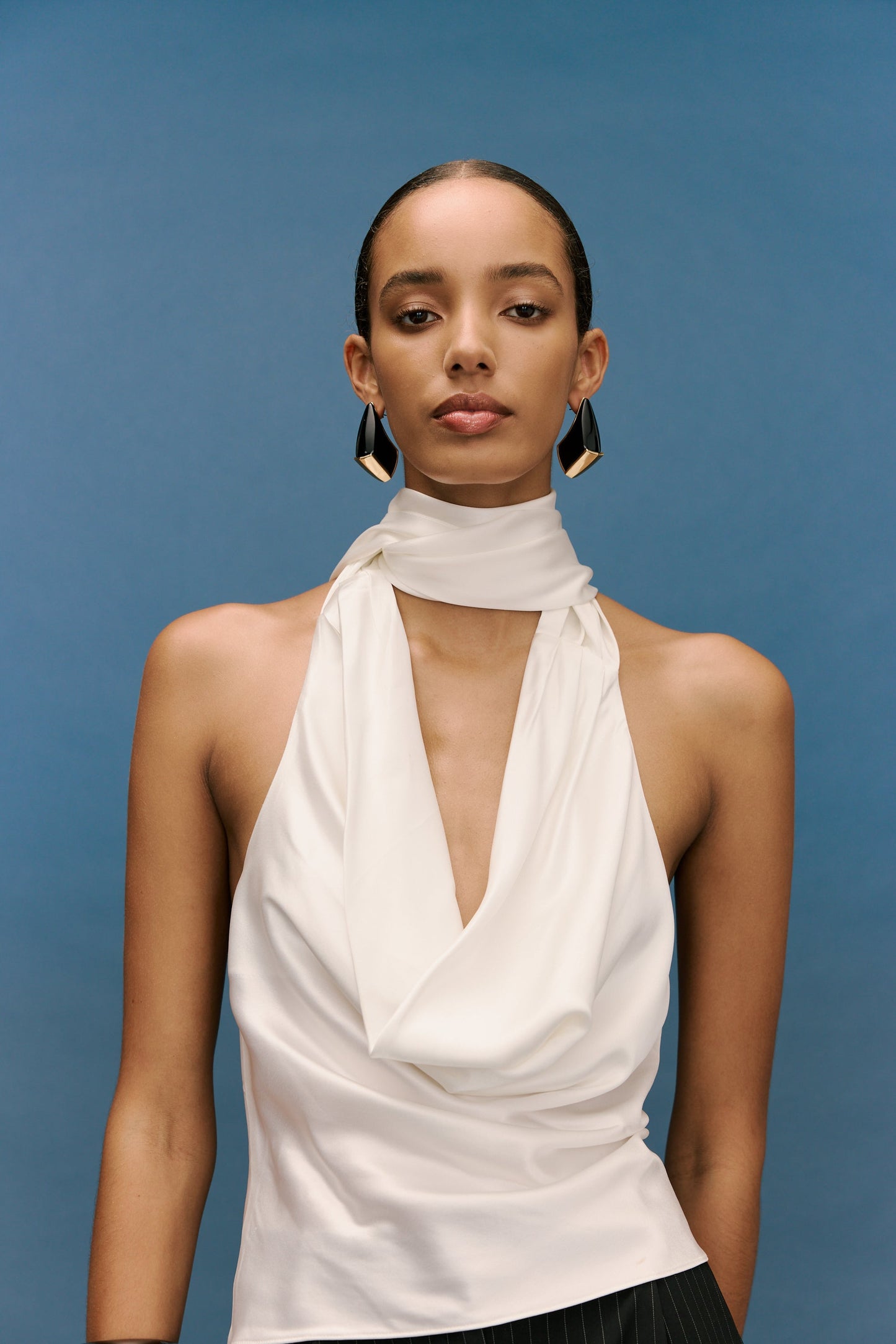 Indra Cowl Top Ivory