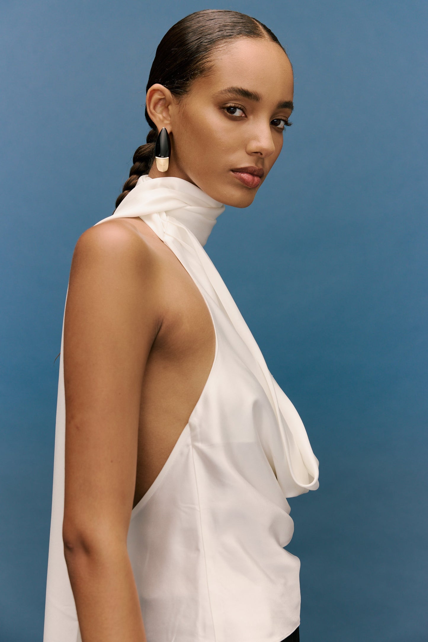 Indra Cowl Top Ivory