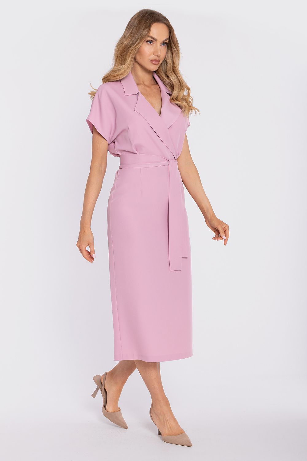 Aloura Midi Dress Pink