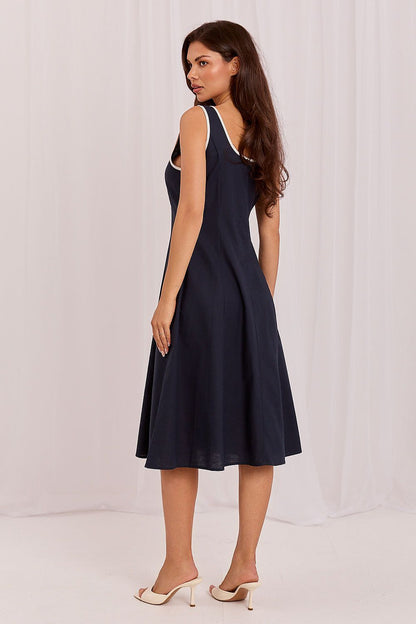 Calista Midi Dress Navy