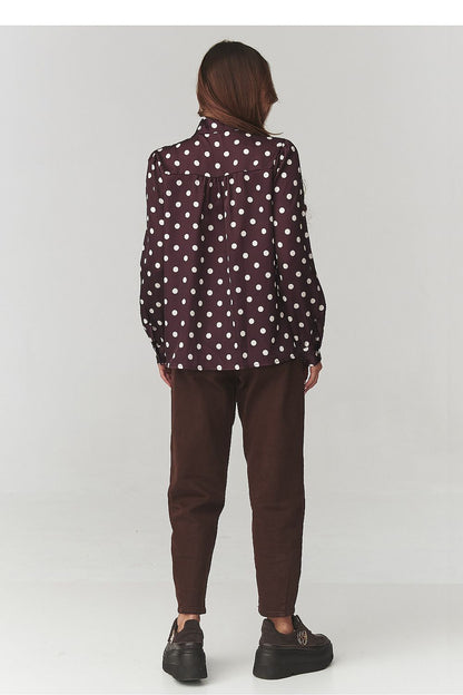  Long sleeve shirt model 220781 Makadamia 